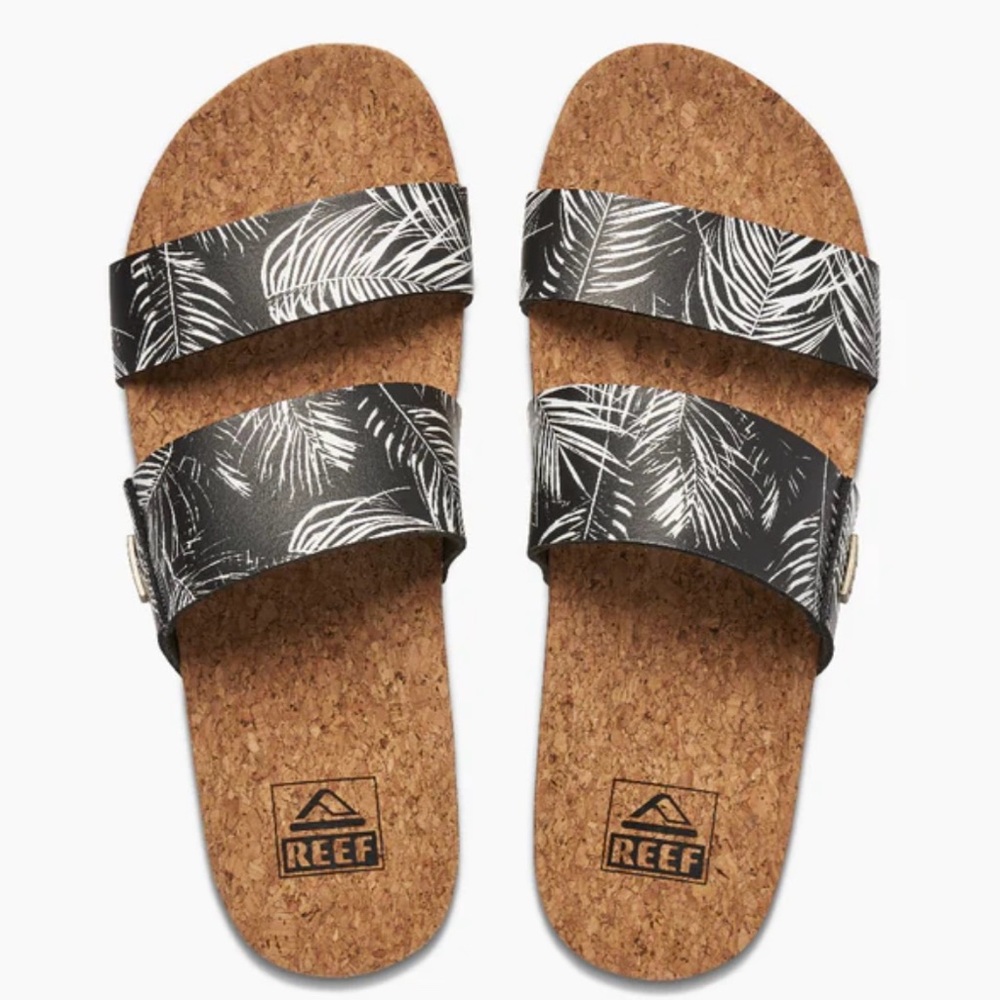 REEF WOMEN'S CUSHION VISTA SANDAL,
8, PALMAS (NWOT)